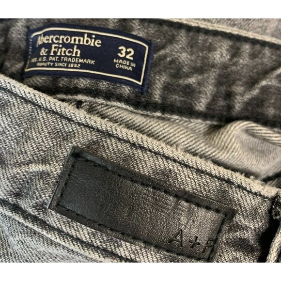 Abercrombie  Fitch Women Denim Skirt Size 32 Gray Cut Off Charcoal Wash Mid Rise - Picture 6 of 7